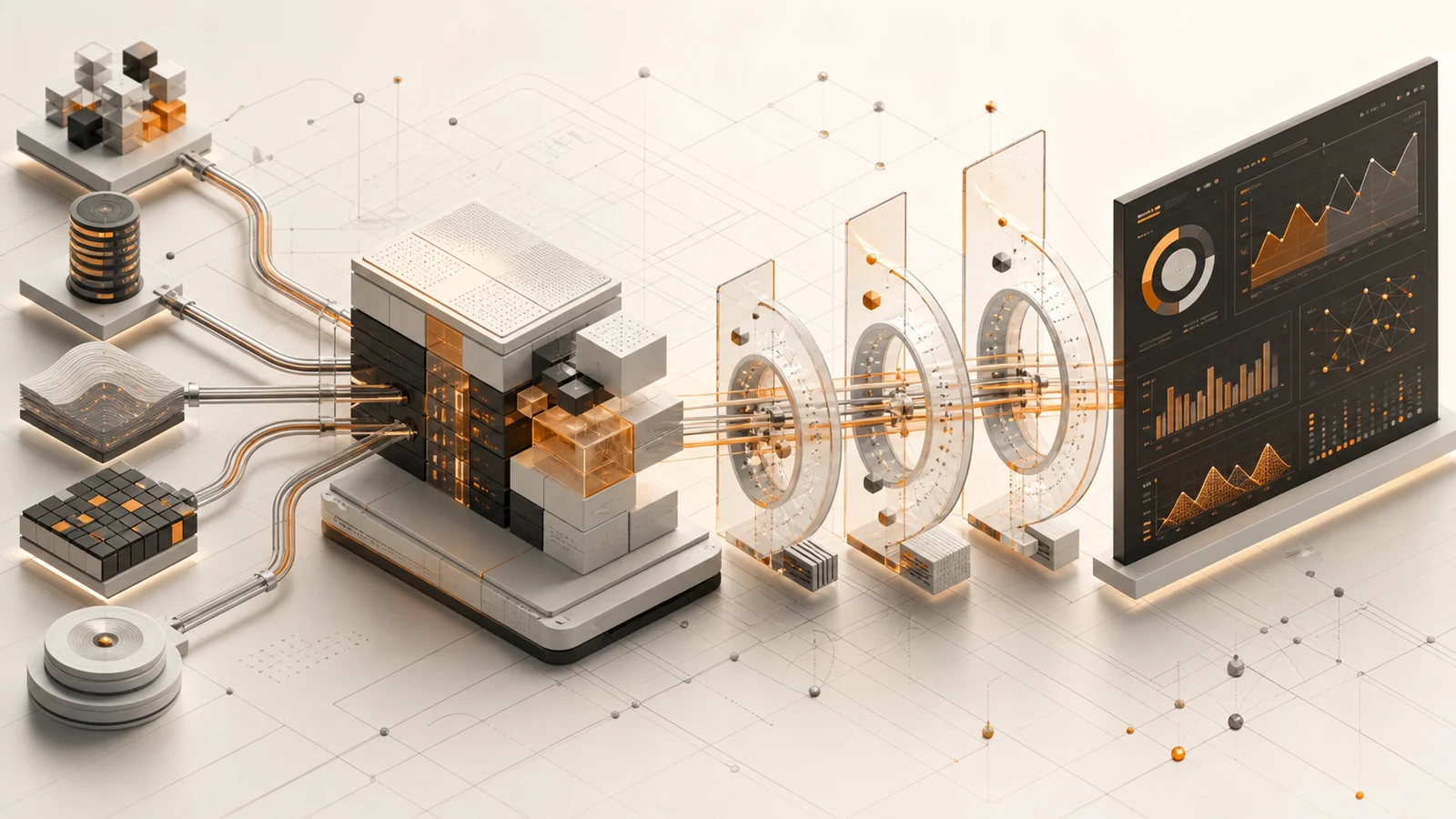 Governed data flowing through a modular architecture to decision-ready insights